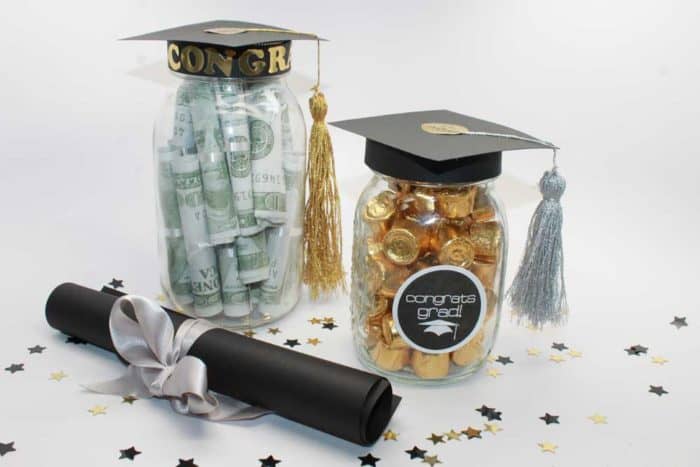 grad mason jar