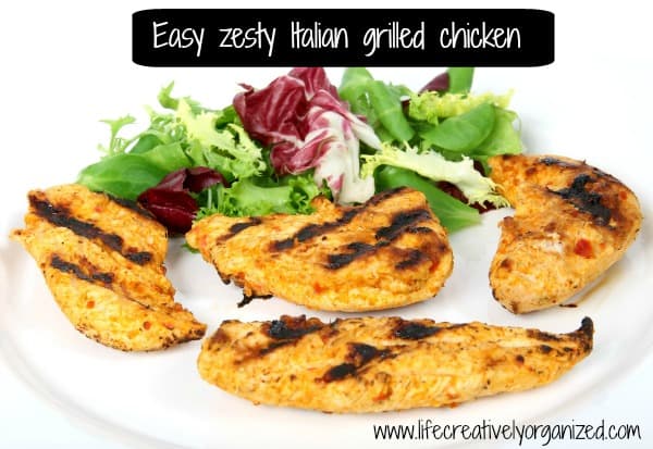 Easy zesty Italian grilled chicken