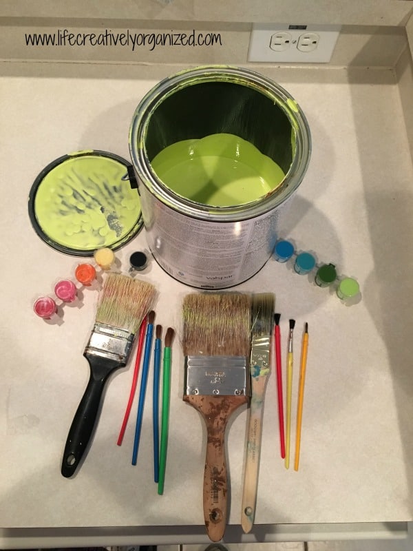 Paint supplies. Update old lawn ornaments with paint to give them a ...