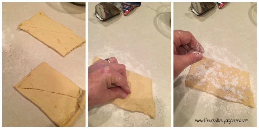 pinching-dough