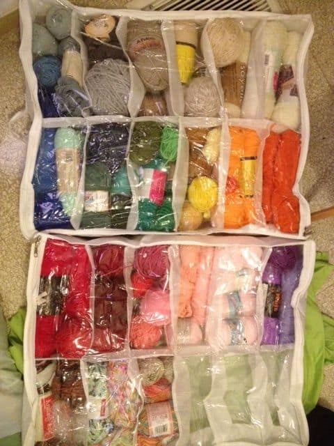 under bed yarn storage