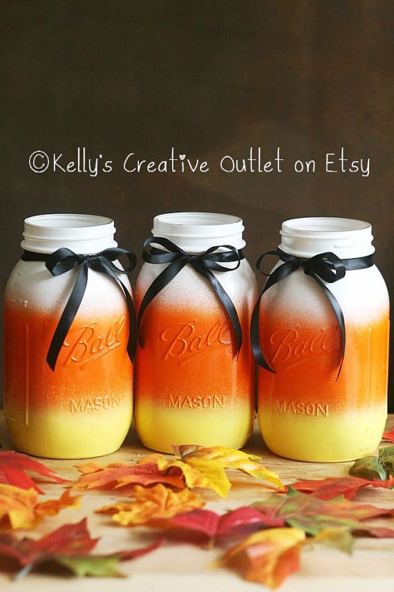 candy corn jars