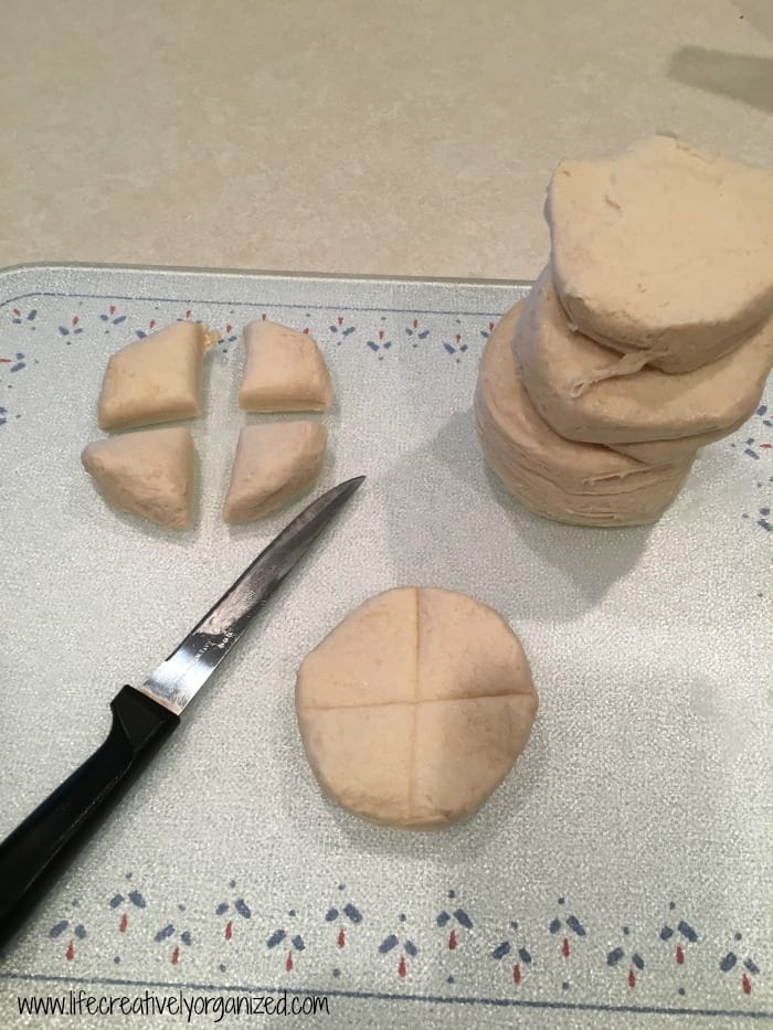 cutting biscuits