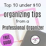 new organizing tips graphic